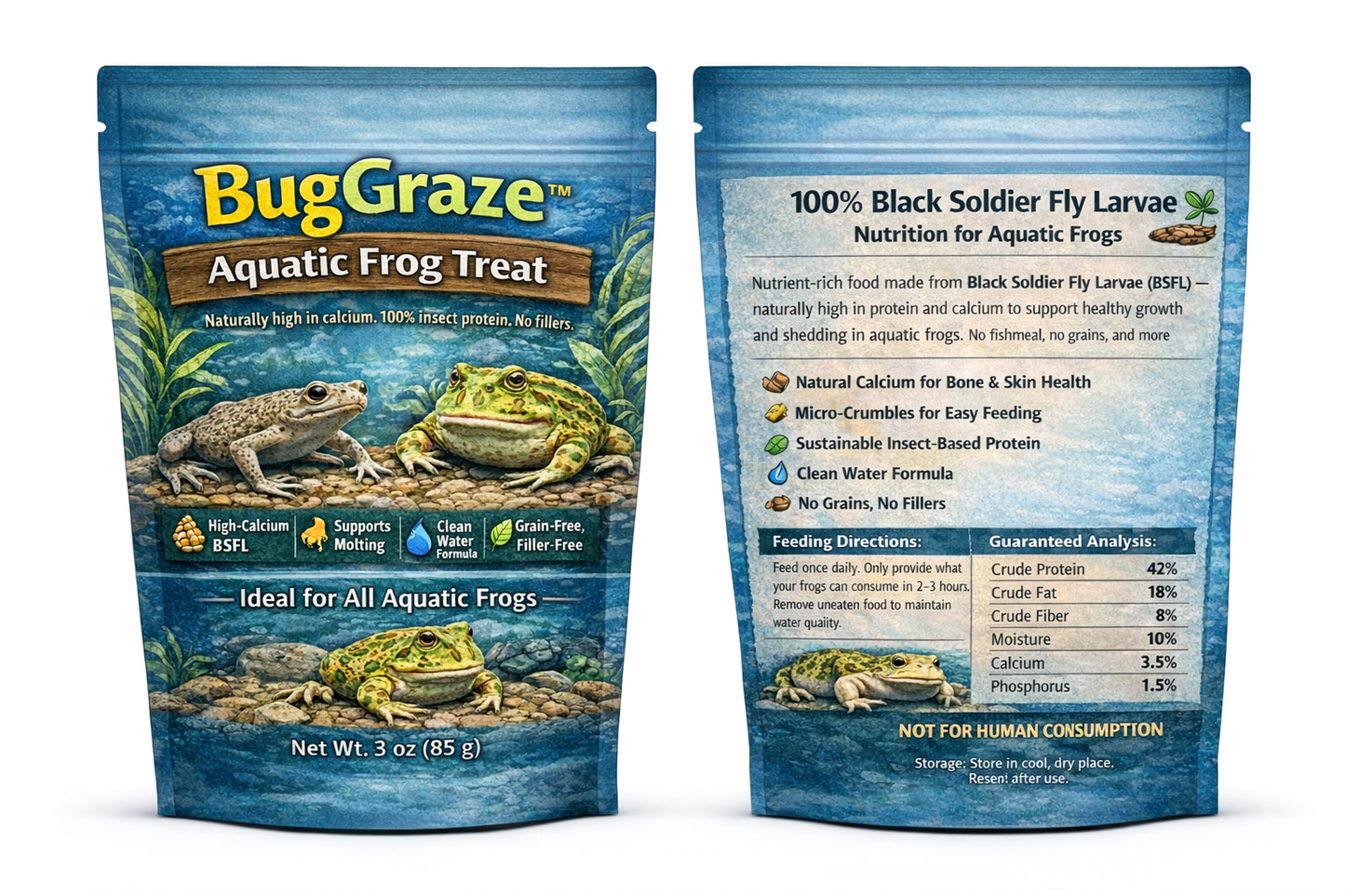 🐸 BugGraze™ Aquatic Frog Treats