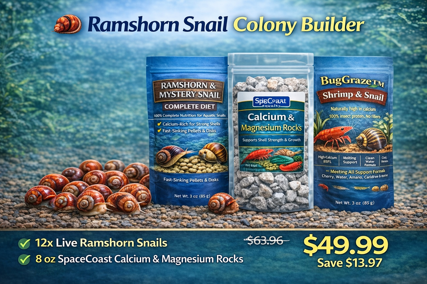 🐌 Colony Builder Bundle XL – 12 Snails