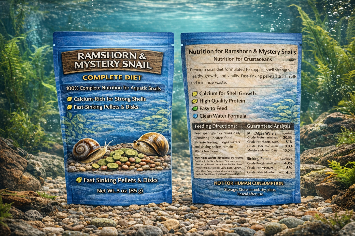 🐌 Ramshorn & Mystery Snail Complete Sinking Diet