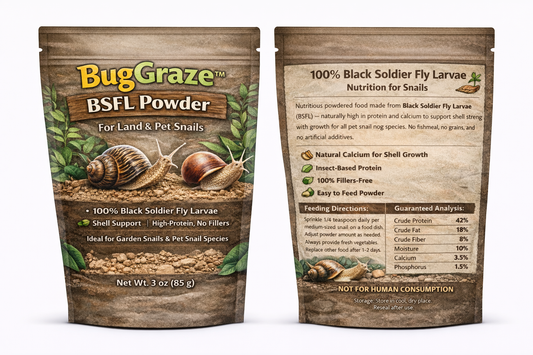 🐌 BugGraze™ BSFL Powder for Land Snails