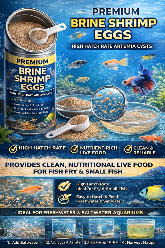 Brine Shrimp Eggs – Premium Live Food for Fry & Aquatic Life